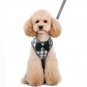 No Pull Checkered Harness Leash S-L Set Pet Puppy Dog Cat Padded Mesh Vest With Bowknot