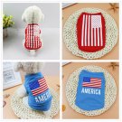 American Flag Pet Vest Tank Top XS-L Holiday Costume Puppy Dog Cat Party Pets Clothes