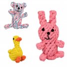 Duck Pet Rope Toy Puppy Dog Tough Strong Chew Toys Cotton Rope Knot Braided Teeth Health Toys