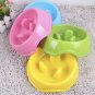 Pet Animal Plastic Bowl Slow Eater Puppy Dog Feed Eat Cat Slower Eating Food Training