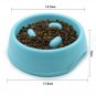 Pet Animal Plastic Bowl Slow Eater Puppy Dog Feed Eat Cat Slower Eating Food Training