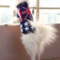 Red White Blue Pet Sweater XS-2XL Puppy Dog Kitten Cat Knit Coat Jacket Flag Stars Apparel Clothes
