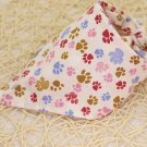 Paw Print Pet Bandana Collar Puppy Dog Kitten Cat Triangle Neck Scarf Adjustable Neckerchief