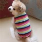 Colorful Stripped Pet Tank Top XS-XL Puppy Dog Cat T-Shirt Top Pets Spring Summer Clothes