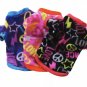 Peace Love Print Pet Sweater XS-L Puppy Dog Cat Clothes Winter Warm Vest T Shirt Coat Costumes