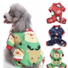 Christmas Pet Jumpsuit S-2XL Pajamas Puppy Dog Winter Pajamas Warm Clothes Jacket Holiday Apparel