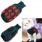 Pet Knit Pullover Sweater XS-2XL Red Green Puppy Dog Kitten Cat Warm Clothes Coat Outwear Fashion