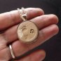 Paw Print Footprint Sand Pendant Necklace Tibetan Cabochon Glass Dome Pet Puppy Dog Fashion Jewelry