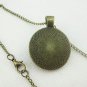 Paw Print Footprint Sand Pendant Necklace Tibetan Cabochon Glass Dome Pet Puppy Dog Fashion Jewelry