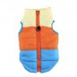 Waterproof Padded Color Pet Vest XS-L Color Block Warm Jacket Puppy Dog Coat Key Ring Outdoor Walk