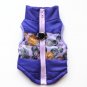 Padded Print Color Pet Vest XS-L Waterproof Warm Jacket Puppy Dog Design Coat Key Ring Outdoor Walk