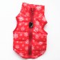 Padded Print Color Pet Vest XS-L Waterproof Warm Jacket Puppy Dog Design Coat Key Ring Outdoor Walk