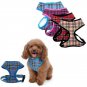 No Pull Plaid Pattern Pet Harness XS-XL Soft Mesh Vest Adjustable Chest Strap Collar Puppy Dog Walk