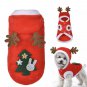 Xmas Tree Antlers Pet Hoodie XS-XL Christmas Puppy Dog Clothes Cute Design Warm Red Coat