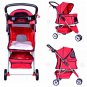 Pet Stroller 35 LB Animal Puppy Dog Kitten Cat Holder 3 Wheels Outdoors Travel Folding Carrier