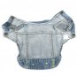 Blue Jean Denim Pet Jacket XS-2XL Cute Puppy Dog Cat Coat Clothes Costume Apparel