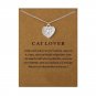 Paw Print Claw Heart Pendant Necklace Charm Cat Lover Pet Kitten Cat Animal Footprint Jewelry
