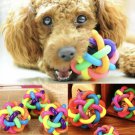 Colorful Rubber Bell Ball Pet Chew Toy Durable Play Fetch Puppy Dog Kitten Cat Supplies Toys
