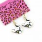 Betsey Johnson Earrings Dangle Hook Pet Puppy Dog Boston Terrier French Bulldog