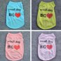 Small Dog Big Heart Pet Tank XS-L Clothes Top Puppy Dog Shirt Fashion Love Pets Apparel