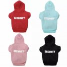 Security Pet Hoodie Sweatshirt XS-XL Funny Print Top Puppy Dog Sweater Jacket Pets Clothes Apparel