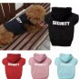 Security Pet Hoodie Sweatshirt XS-XL Funny Print Top Puppy Dog Sweater Jacket Pets Clothes Apparel