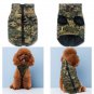 Padded Camo Pet Vest XS-XL Waterproof Camouflage Print Jacket Puppy Dog Key Ring Outdoor Clothes