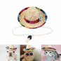 Multicolor Pet Straw Hat Sombrero Mexican Puppy Dog Cat Cinco De Mayo Holiday Accessories