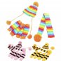 3pc Pet Warm Winter Knitted Outfit XS-L Hat Scarf Socks Set puppy Dog Cat Accessories