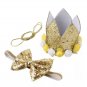 3D Pet Birthday Crown Bow Tie Set Rose Flower Hat Headwear Dog Cat Special Event Party Accessories