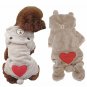 Bear Pet Hooded Jumpsuit XS-XL Puppy Dog Cat Apparel Costume Warm Fleece Winter Pets Clothes