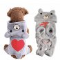 Bear Pet Hooded Jumpsuit XS-XL Puppy Dog Cat Apparel Costume Warm Fleece Winter Pets Clothes