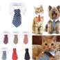 Pet Striped Bow Tie Necktie Collar Puppy Dog Cat Neck Tie Events Holiday Party Accessories