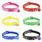 Paw Print Pet Collar Bell Charm Puppy Dog Cat Safety Buckle Neck Strap  Printed Collars