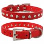 Bling Rhinestone Suede Leather Pet Collars XXS-S Crystal Adjustable Puppy Dog Kitten Cat Supplies
