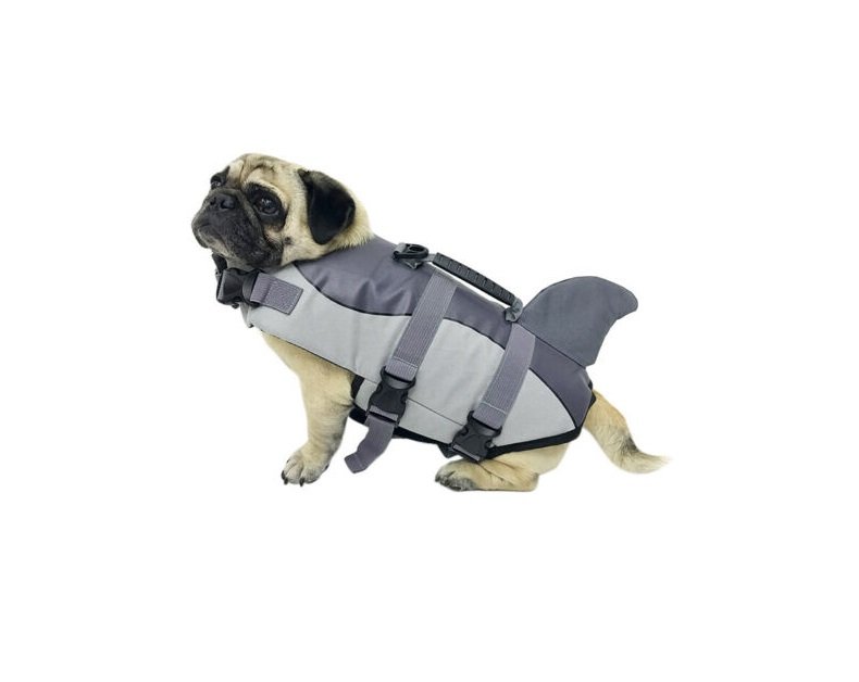 Pet Shark Life Jacket Vest XS-XL Water Safety Preserver Saver Swimming Float Puppy Dog Supplies