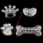 Personalized Croc PU Leather Pet Collar Rhinestone Buckle Letters Charms Dog Cat Name Accessory