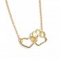 Heart Paw Print Pendant Necklace Charm Cute Pet Animal Lover Puppy Dog Cat Love Fashion Jewelry