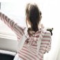 Matching Bunny Ears Pet Parent Hoodies S-4XL Puppy Dog Costume Striped Sweatshirt Clothes