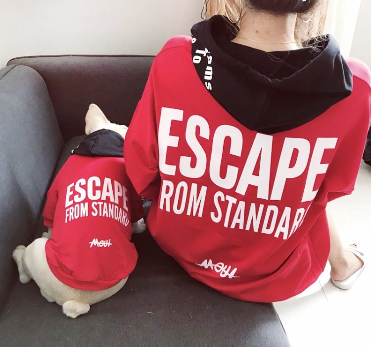 Escape from Standard Pet Fam Matching Puppy Dog Clothes Parent-child Costume Sweatshirt Clothes