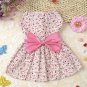 Pet Princess Flower Bow Dress XS-XL Puppy Dog Cat Princess Costume Apparel Dressup Clothes
