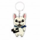 Acrylic French BullDog Keychain Pendant Collectible Car Bag Keyring Funny Pet Puppy Dog Accessory