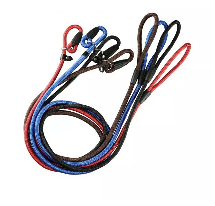 Adjustable Pet Training Rope Leash Slip Lead Nylon Strap Traction Collar Puppy Dog Walk Outdoors