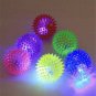 Spikey LED Flashing Glowing Rubber Ball Hedgehog Puppy Dog Cat Pet Training Squeaky Sound Chew Toy