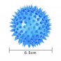 Spikey LED Flashing Glowing Rubber Ball Hedgehog Puppy Dog Cat Pet Training Squeaky Sound Chew Toy