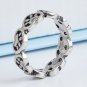 Paw Print Connected Heart Hollow Ring Pet Puppy Dog Cat Animal Love Rings Gift Accessory Jewelry