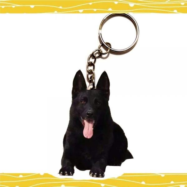Belgian Shepherd Dog Acrylic Keychain Car Keyring Purse Bag Backpack Women Men Jewelry