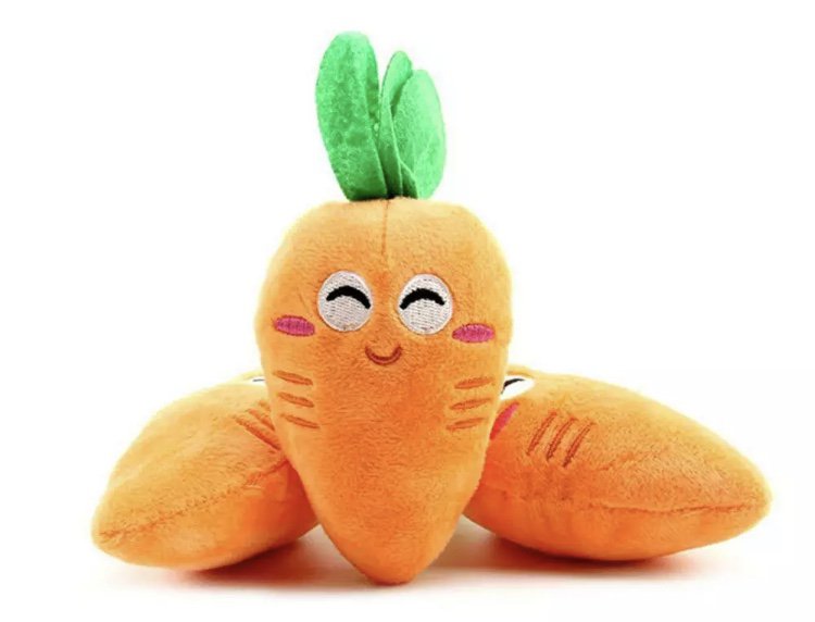 Carrot Squeaky Plush Pet Chew Toy Puppy Dog Kitty Cat Cute Play Toys Fetch Interactive Supplies