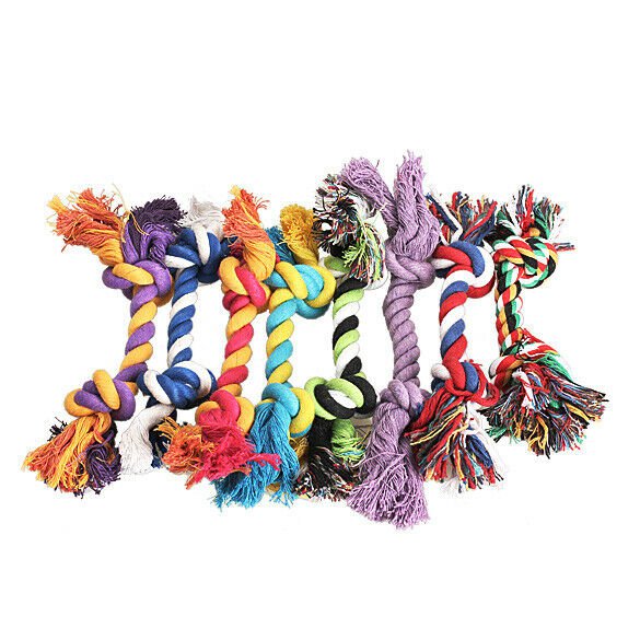 Braided Knot Rope Chew Toy Durable Strong Pet Puppy Dog Supplies Tug War Play Toys