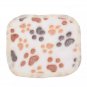 Small Soft Warm Pet Paw Print Blanket Hamster Puppy Blanket Comfortable Puppy Dog Cat Pet Mat